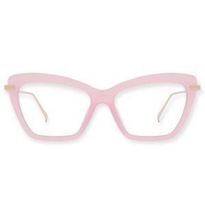 DIFF Mila Bluelight Glasses Coquille Pink & Gold Frame Blue Blocking Lenses